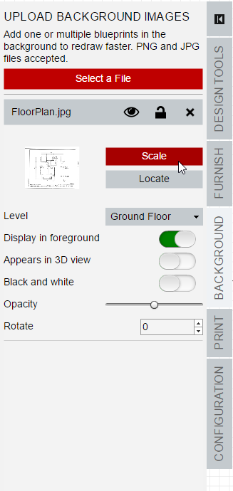 Scale your floor plan