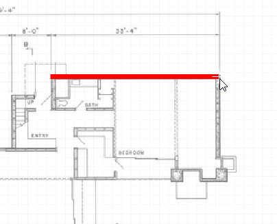 Select the line to scale your floor plan